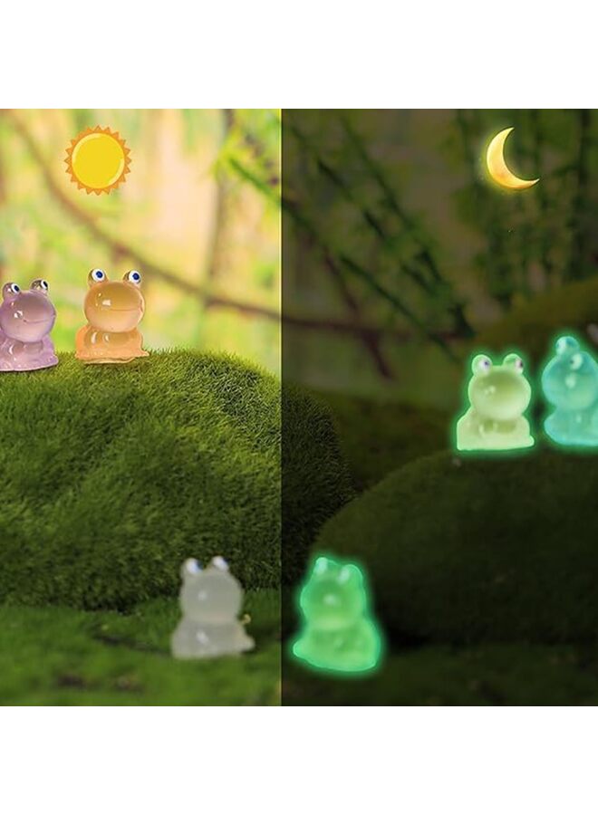 66pcs Mini Resin Animals Figures Luminous Glow in The Dark Tiny Duck Mini Frogs Panda Mushroom Figurines Set for DIY Garden Micro Landscape Aquarium Dollhouse Crafts Decor - Image 3